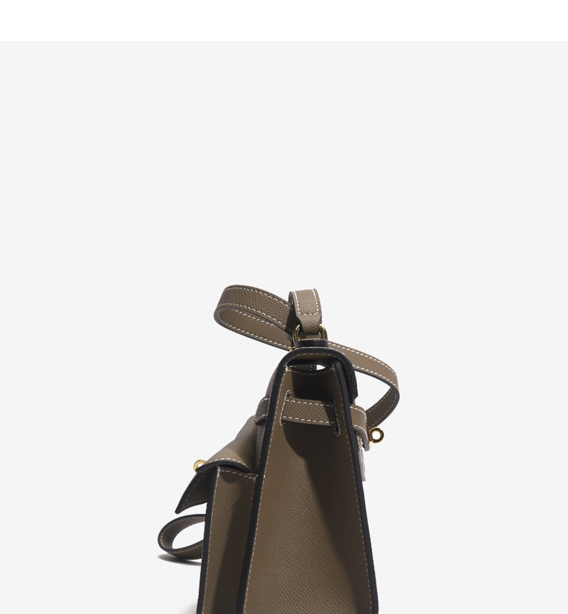Irregular reversible carry bag Luxurious genuine leather women's bag Palm pattern crossbody bag