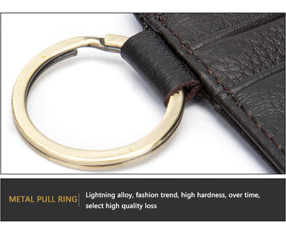 Men's wallet cowhide thin coin card holder casual card bag for men 
