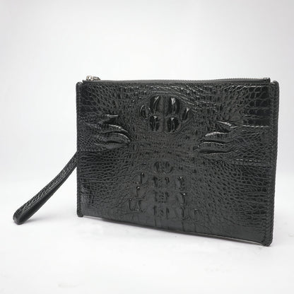 Crocodile Skin Genuine Leather Men's Handbag with Crocodile Claw High Quality Business Casual Men's Bag 