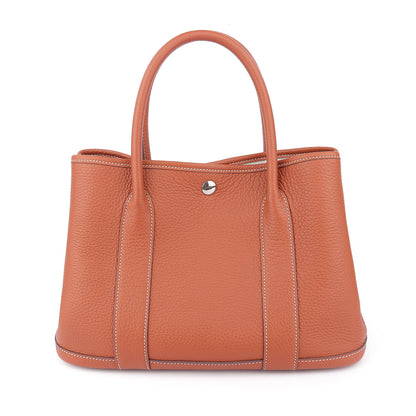 Large capacity hand-stitched wax thread cowhide women's handbag street trend leather tote bag