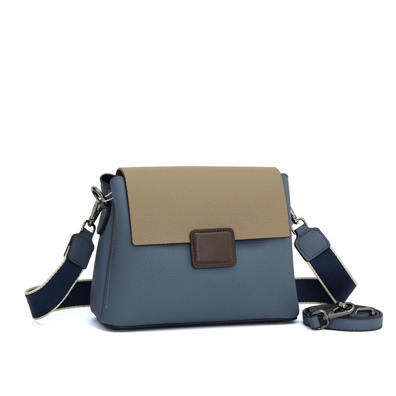 Genuine Leather Women's Bag Colorful Design Bucket Bag Luxury Large Capacity One Shoulder Crossbody Tote Bag