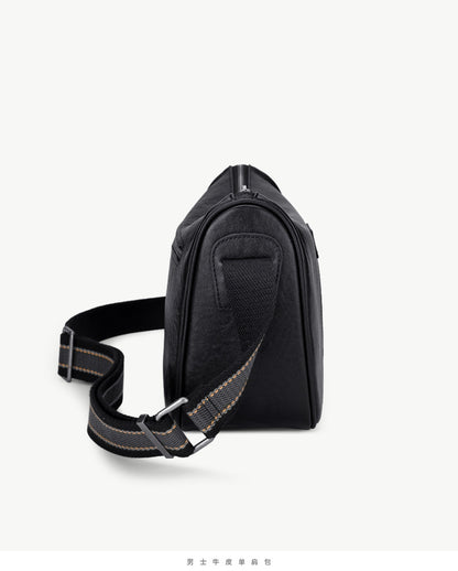 Men's Shoulder Bag Genuine Cowhide Leather Fashion Casual Commuting Crossbody Bag for Men 