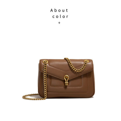 Women's shoulder bag Genuine leather chain bag Cowhide crossbody bag Luxury underarm bag