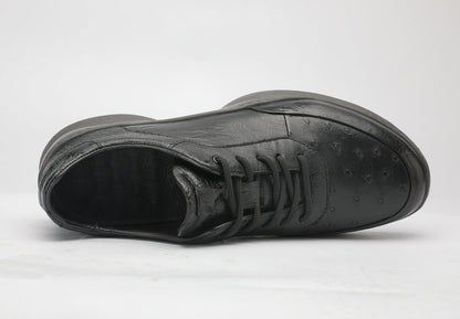 Ostrich skin genuine leather men's shoes rubber sole fashion business sports casual shoes men shoes 