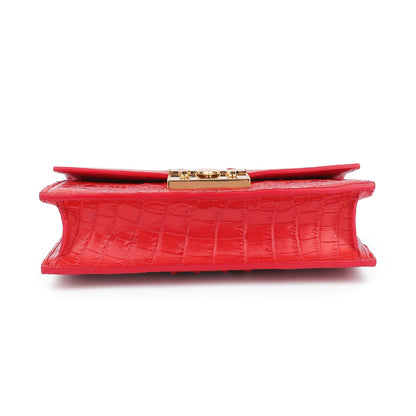 Ladies crocodile leather handbag large capacity clutch bag shoulder bag chain bag