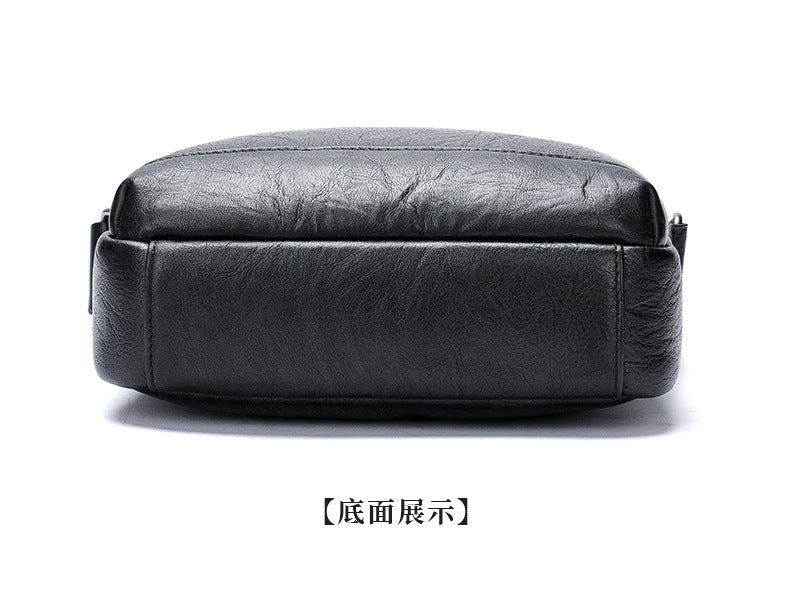 Men's shoulder bag, genuine cowhide leather, business commuting style, crossbody bag for men 