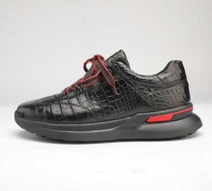 Crocodile Belly Skin Genuine Leather Men's Leather Shoes Sports Casual Shoes 