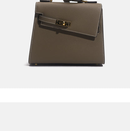 Irregular reversible carry bag Luxurious genuine leather women's bag Palm pattern crossbody bag