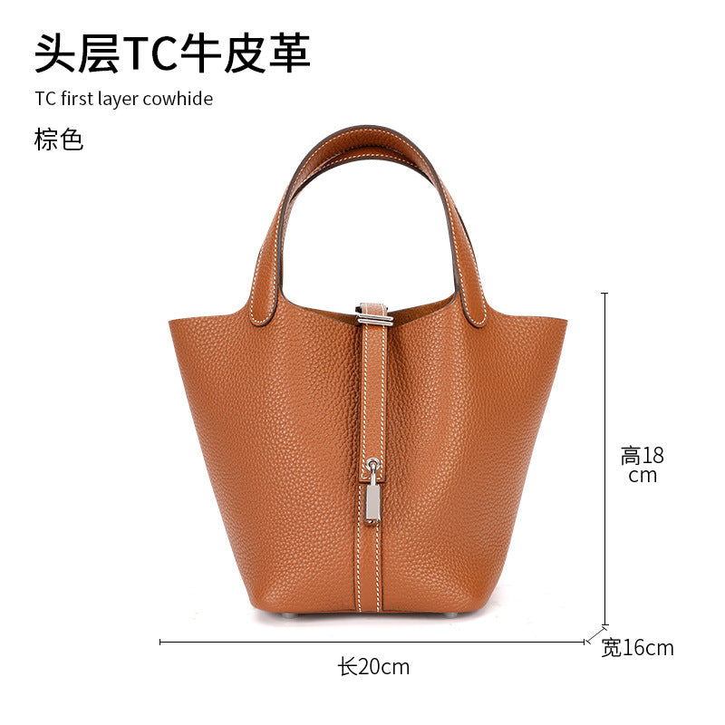Women's Leather Tote Bag Cowhide Gyukawa Handbag Fashion