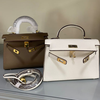 Genuine Leather Women's Handbag Trend Atmospheric Women Small Square Bag Shoulder Bag Crossbody Bag Commuting
