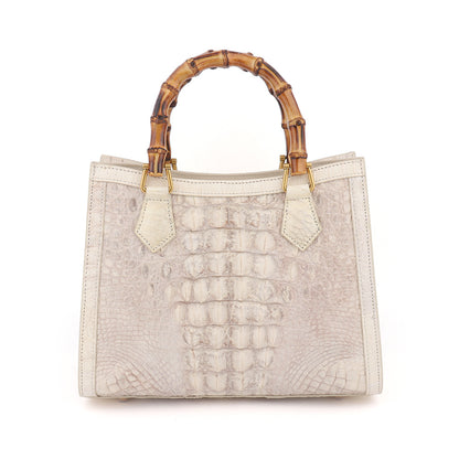 Women's Handbag Bamboo Bush Bag Casual Commuter Tote Bag Crossbody Bag Crocodile Skin Goes With Anything