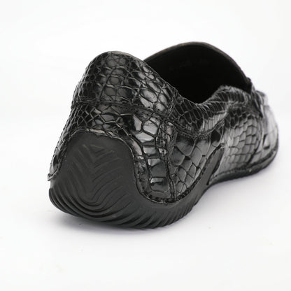 Crocodile Belly Skin Genuine Leather Men's Leather Shoes Moccasins Casual Loafers Shoes 