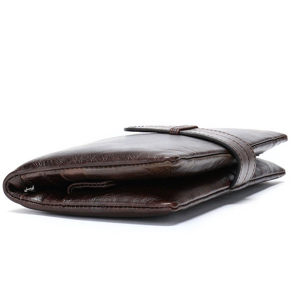 Men's Wallet RFID Coin Card Holder Retro Large Capacity Clutch Bag Men's Wallet 