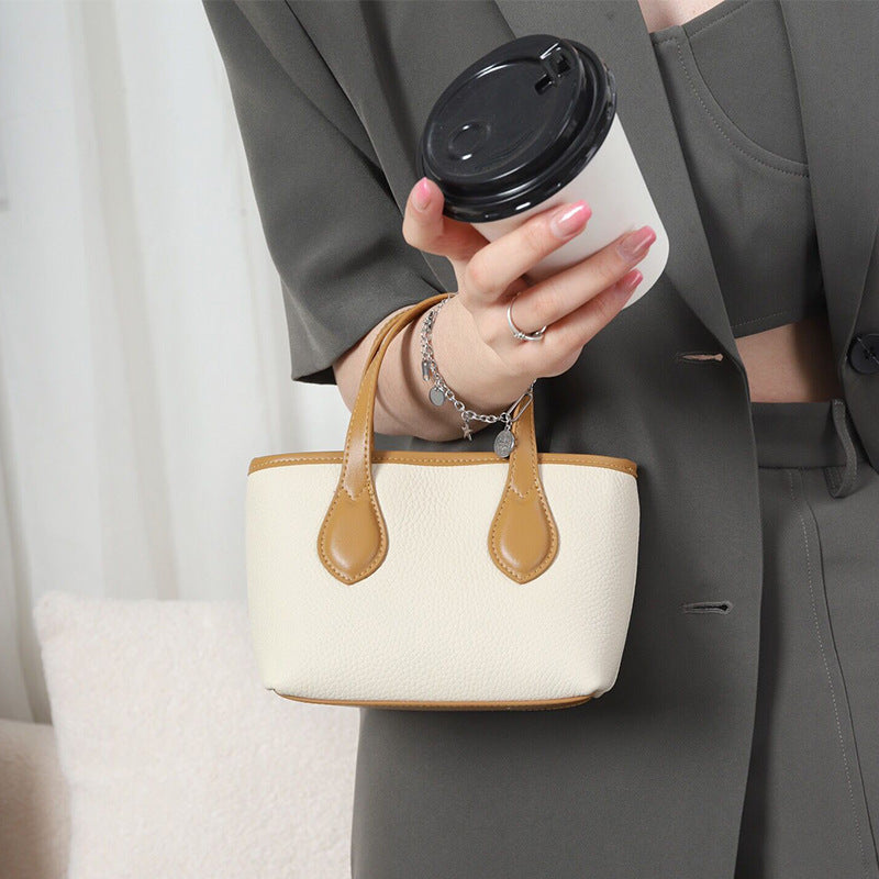 Zipper Women's Shoulder Bag Large Capacity Crossbody Bag Cowhide Bag Women's Handbag Fashion