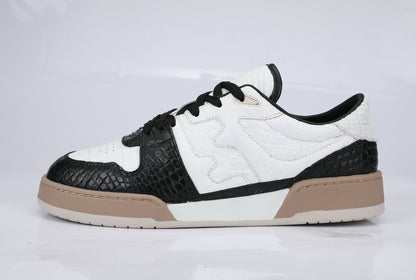 2023 New Crocodile Skin Genuine Leather Men's Shoes Fashion Casual Sports Shoes 