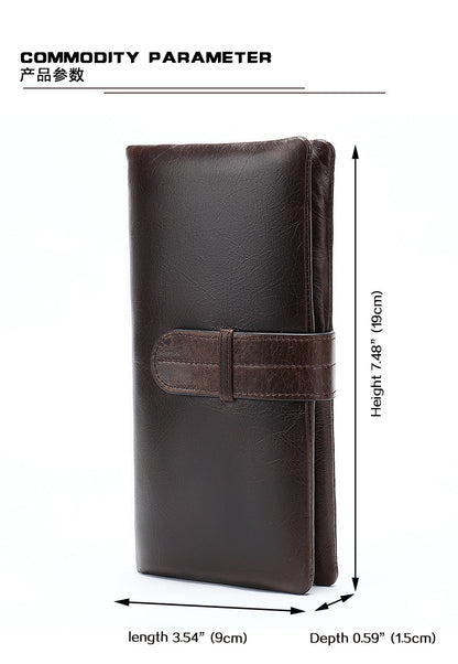 Men's Wallet RFID Coin Card Holder Retro Large Capacity Clutch Bag Men's Wallet 