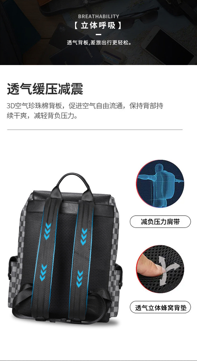 Men's backpack fashion large capacity computer bag travel bag backpack 