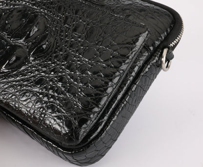 Crocodile Bone Skin Men's Shoulder Bag Messenger Bag Genuine Leather Large Capacity Casual Fashion Crossbody Bag for Men 