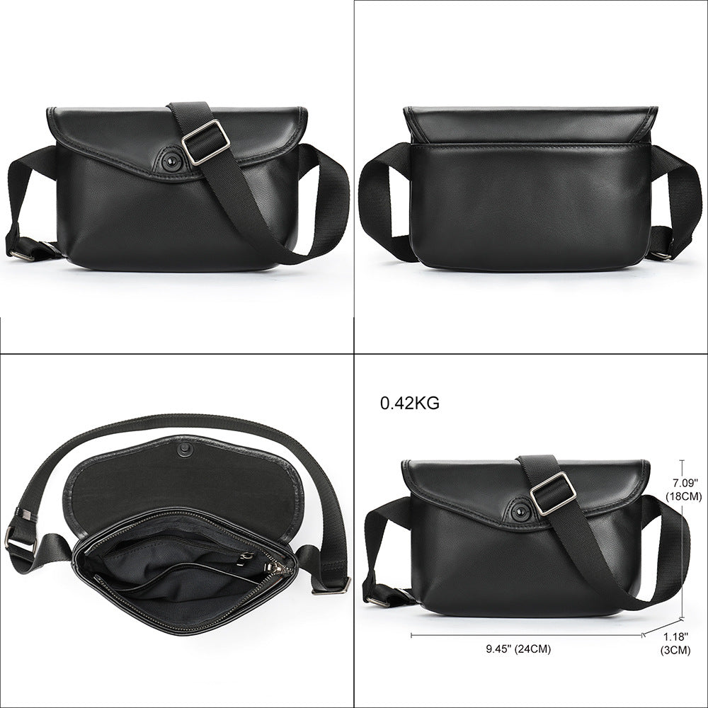 Men's Shoulder Bag Made of Cowskin Genuine Leather High Quality Waterproof Fashion Men Crossbody Bag 