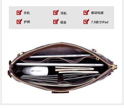 Men's Wallet Cow Leather Crocodile Crest Fashion Clutch Bag Smartphone Coin Card Holder Men's Wallet 