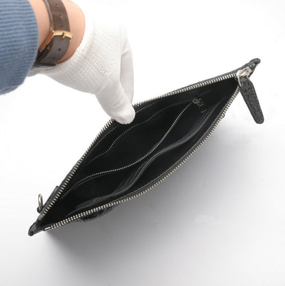Crocodile Skin Genuine Leather Men's Handbag with Crocodile Claw High Quality Business Casual Men's Bag 