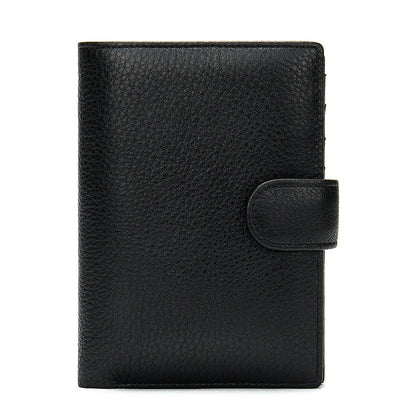 Men's wallet cowhide texture lychee pattern card holder business wallet for men 
