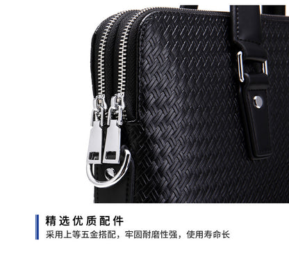Men's handbag, handbag, genuine cowhide leather, large capacity, business computer bag, men's briefcase shoulder bag 