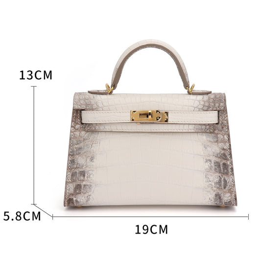 Nile Crocodile Leather Bag Genuine Leather Casual Bag Shoulder Bag Women Leather Tote Bag 2way Bag
