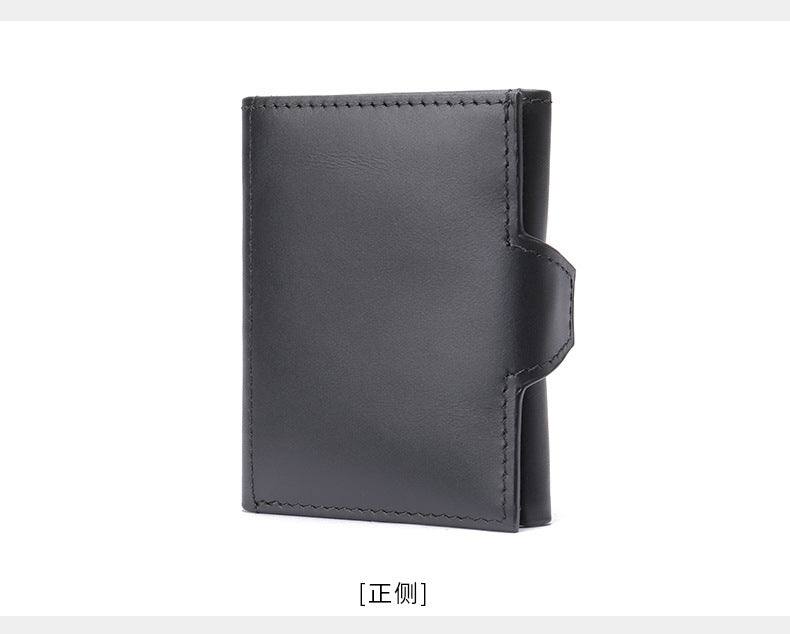 Men's wallet cowhide tri-fold coin purse men's wallet 