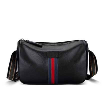 Men's Shoulder Bag Genuine Cowhide Leather Fashion Casual Commuting Crossbody Bag for Men 