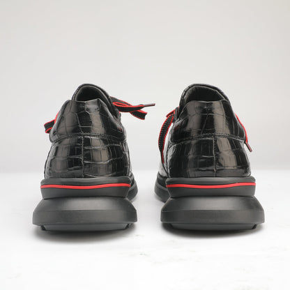 Crocodile Belly Skin Genuine Leather Men's Leather Shoes Sports Casual Shoes 
