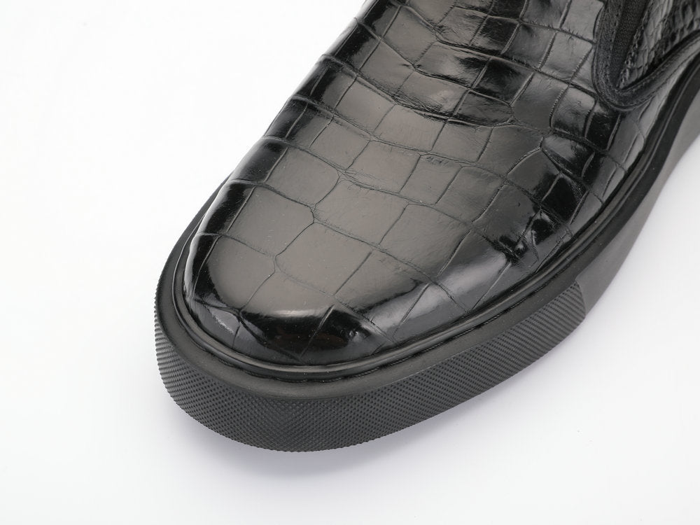 Men's Moccasins Crocodile Belly Skin Genuine Leather Casual Shoes Business Loafers Shoes Men's Leather Shoes 