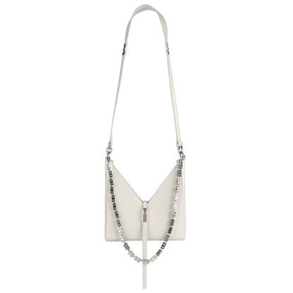 V-shaped chain bag armpit bag genuine leather shoulder bag fashionable women's bag