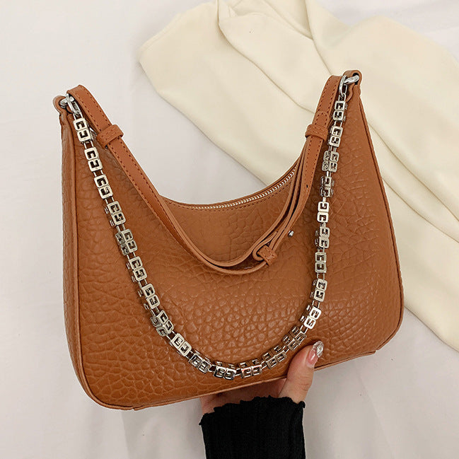 Chain Bag Women's Fashion Casual Texture Bubble Pattern Crossbody Bag Underarm Bag Trend