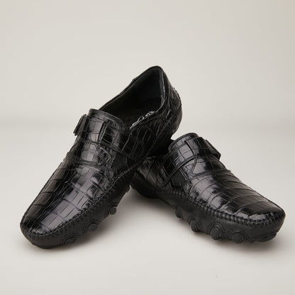 New Crocodile Belly Skin Men's Shoes Genuine Leather Moccasins Men's Leather Shoes 