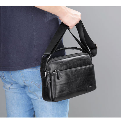 Men's shoulder bag, genuine cowhide leather, business commuting handbag, handbag, crossbody bag for men 