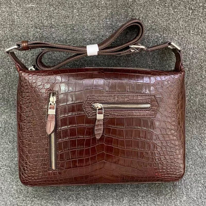 Men's Shoulder Bag Crocodile Belly Skin High Quality Casual Fashion Men's Crossbody Bag
