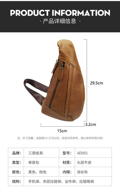 Men's Bust Bag Fashion Multifunctional Shoulder Bag Outdoor Casual Travel Crossbody Bag for Men 