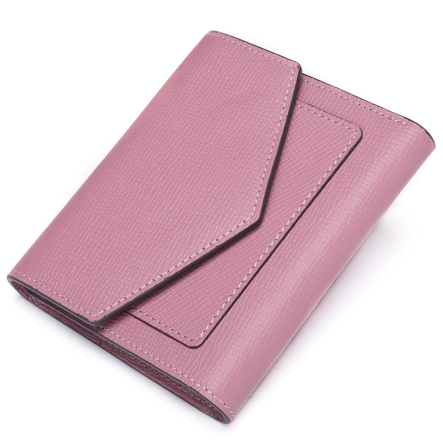Men's short wallet, genuine cowhide leather, casual lychee pattern, coin, card bag, unisex wallet 