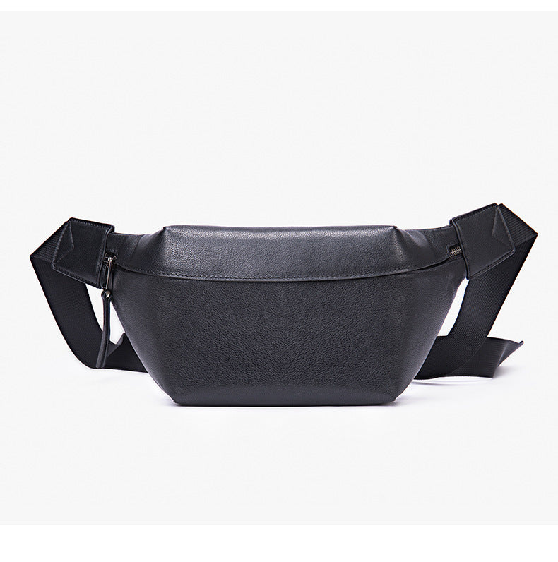 Men's bust bag Genuine cowhide leather casual sports crossbody bag for men Shoulder bag 
