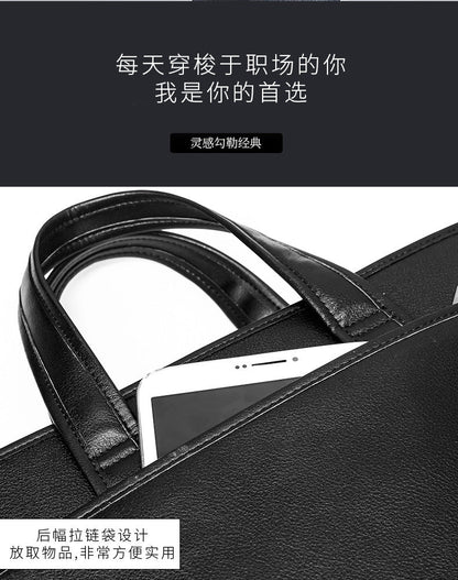 Men's handbag genuine cowhide leather computer bag business briefcase 