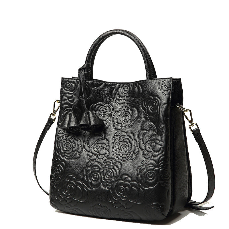 Women's Handbag Genuine Leather Women's Fashion Bag Shoulder Bag Tote Bag Large Capacity