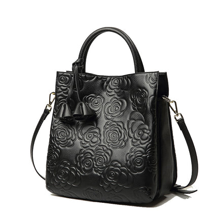 Women's Handbag Genuine Leather Women's Fashion Bag Shoulder Bag Tote Bag Large Capacity