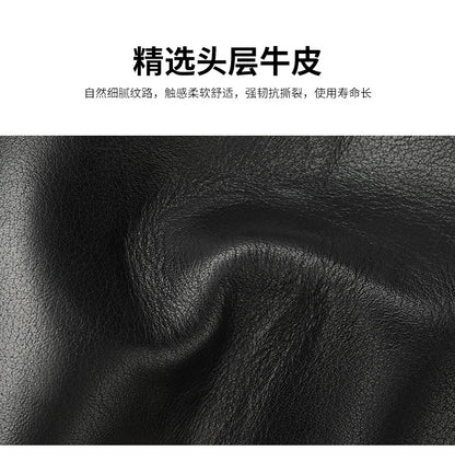 Men's Shoulder Bag Made of Cowskin Genuine Leather High Quality Waterproof Fashion Men Crossbody Bag 