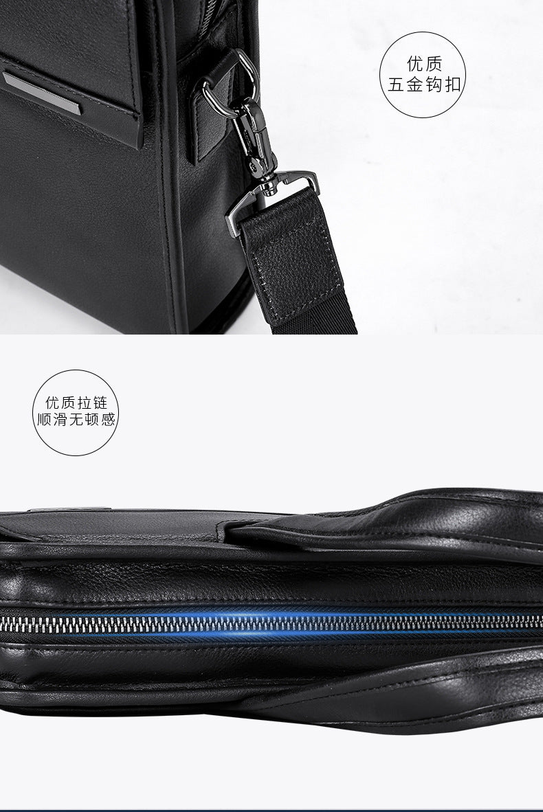 Men's handbag genuine cowhide leather computer bag business briefcase 