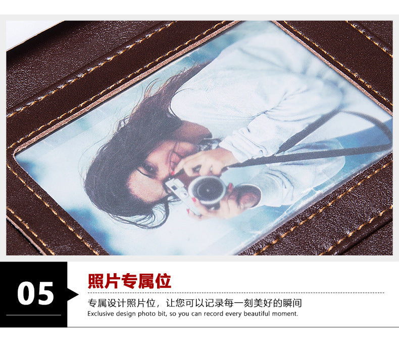 Men's Large Capacity Retro Crazy Horse Clutch Bag Long Wallet Card Holder Multifunctional Men's Handbag 