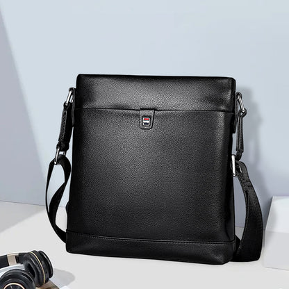Men's Shoulder Bag Made of Genuine Cowhide Leather Large Capacity Casual Bag for Men 