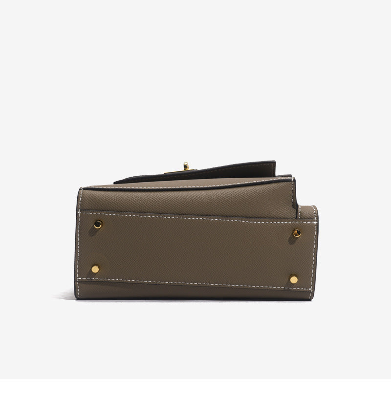 Irregular reversible carry bag Luxurious genuine leather women's bag Palm pattern crossbody bag