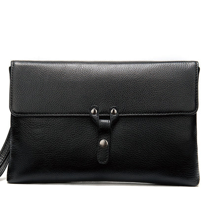 Men's Clutch Bag Cowskin Business Large Capacity Handbag for Men 