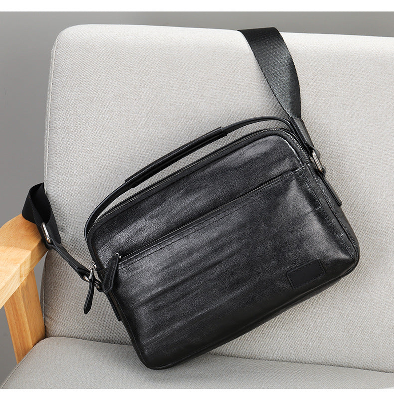 Men's shoulder bag, genuine cowhide leather, business commuting handbag, handbag, crossbody bag for men 